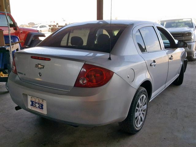 1G1AT58H397200676 - 2009 CHEVROLET COBALT LT SILVER photo 4