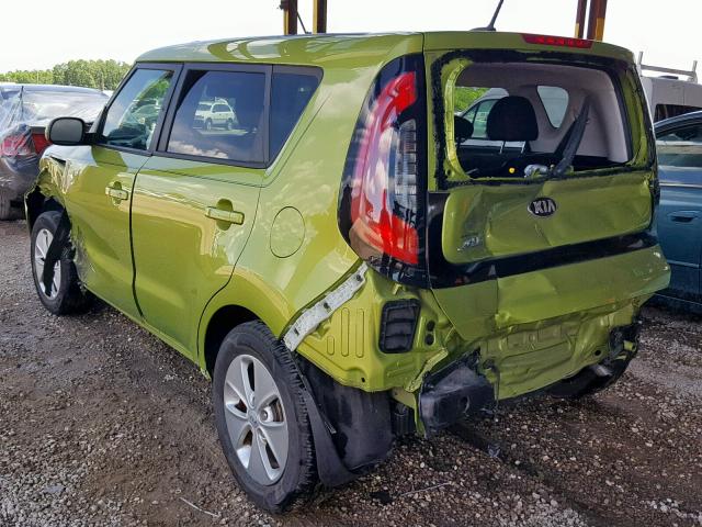 KNDJN2A25G7828161 - 2016 KIA SOUL GREEN photo 3