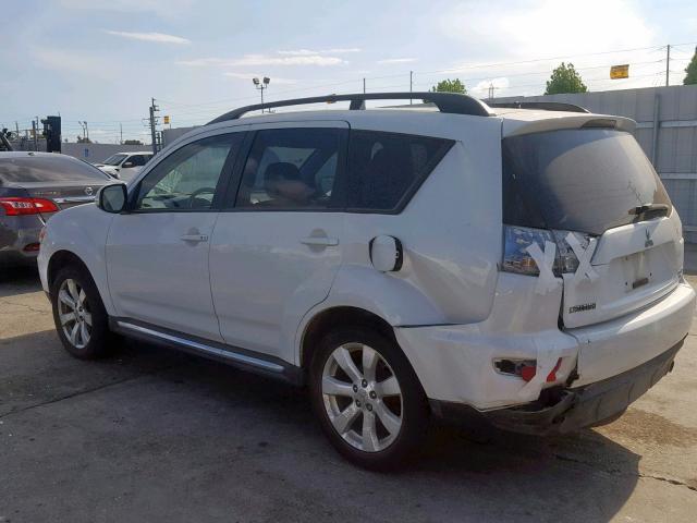 JA4JT4AX3AZ009684 - 2010 MITSUBISHI OUTLANDER WHITE photo 3