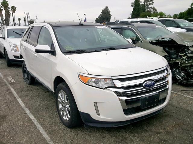 2FMDK3JC5DBE19029 - 2013 FORD EDGE SEL WHITE photo 1