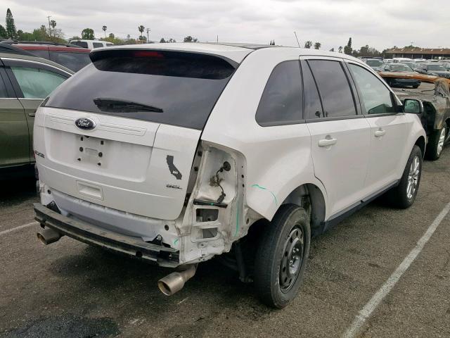 2FMDK3JC5DBE19029 - 2013 FORD EDGE SEL WHITE photo 4