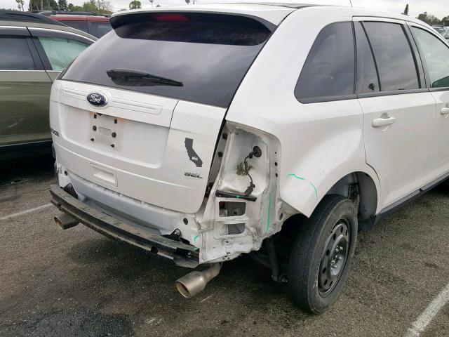 2FMDK3JC5DBE19029 - 2013 FORD EDGE SEL WHITE photo 9