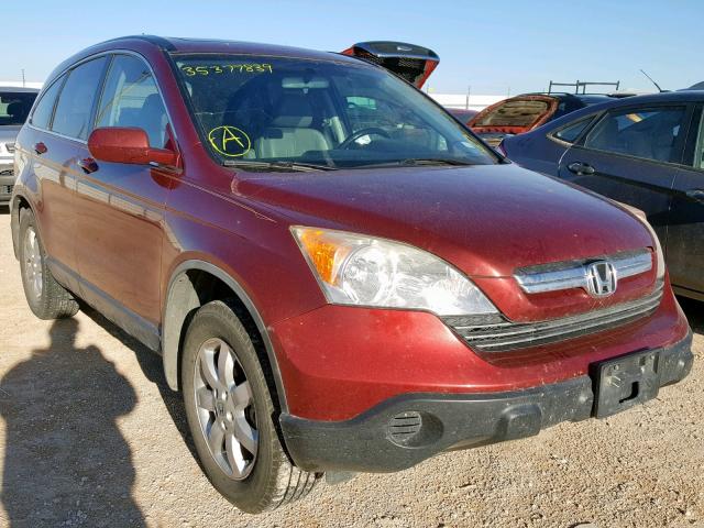 JHLRE38759C006841 - 2009 HONDA CR-V EXL BURGUNDY photo 1