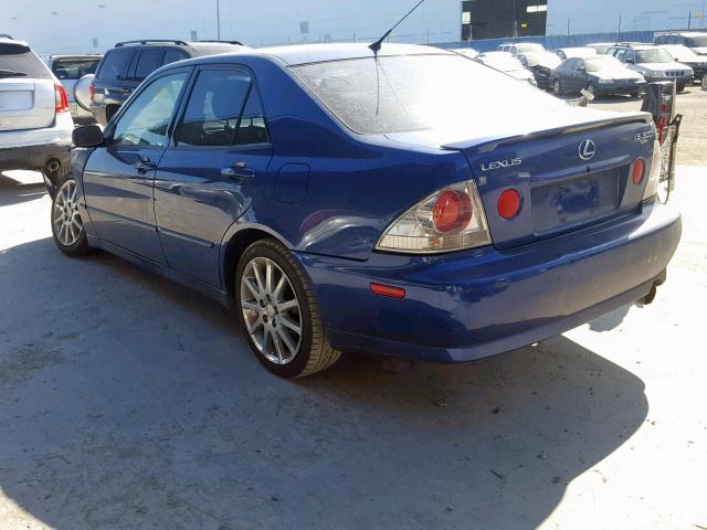 JTHBD192230078029 - 2003 LEXUS IS 300 BLUE photo 3