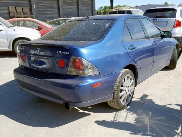 JTHBD192230078029 - 2003 LEXUS IS 300 BLUE photo 4