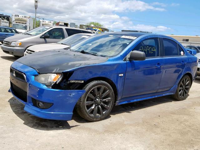 JA3AU86W69U013035 - 2009 MITSUBISHI LANCER GTS BLUE photo 2