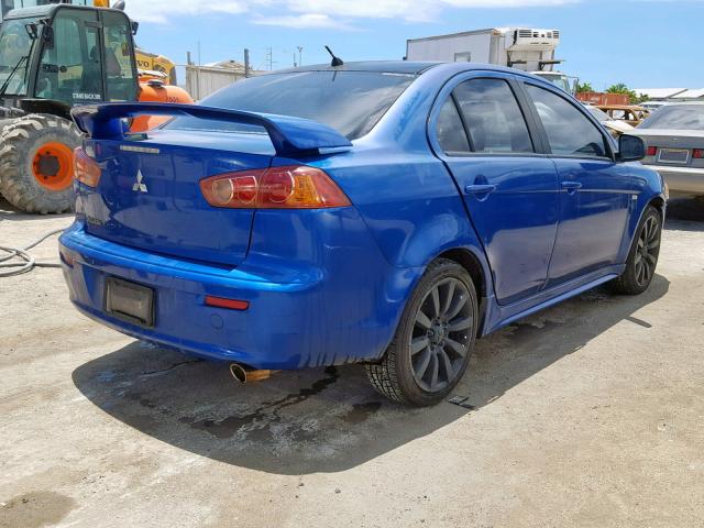 JA3AU86W69U013035 - 2009 MITSUBISHI LANCER GTS BLUE photo 4