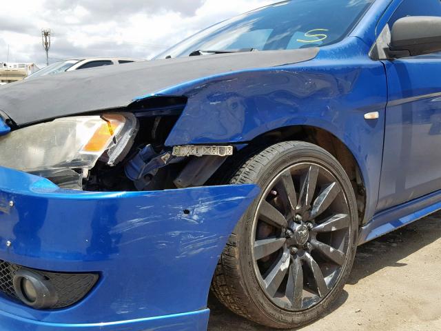 JA3AU86W69U013035 - 2009 MITSUBISHI LANCER GTS BLUE photo 9