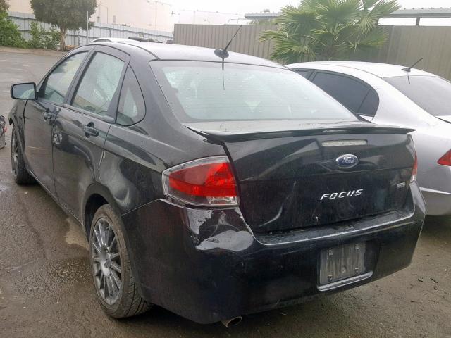 1FAHP3GN7BW127612 - 2011 FORD FOCUS SES BLACK photo 3