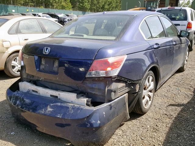 JHMCP26869C013735 - 2009 HONDA ACCORD EXL BLUE photo 4