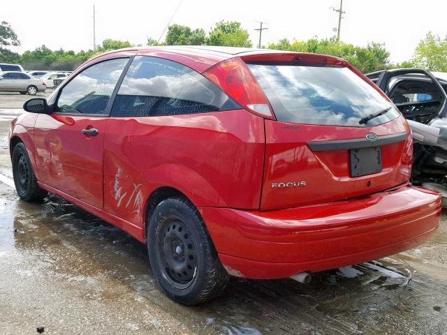 3FAFP31N95R132771 - 2005 FORD FOCUS ZX3 RED photo 3