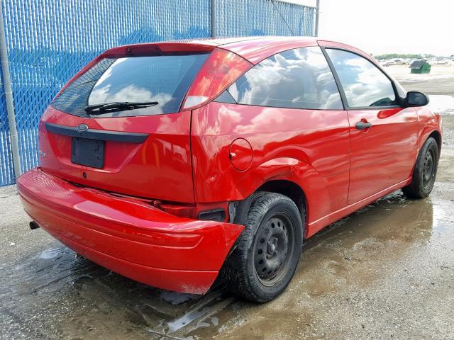 3FAFP31N95R132771 - 2005 FORD FOCUS ZX3 RED photo 4