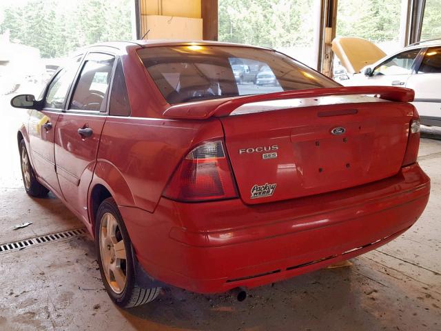 1FAHP34N17W231573 - 2007 FORD FOCUS ZX4 RED photo 3