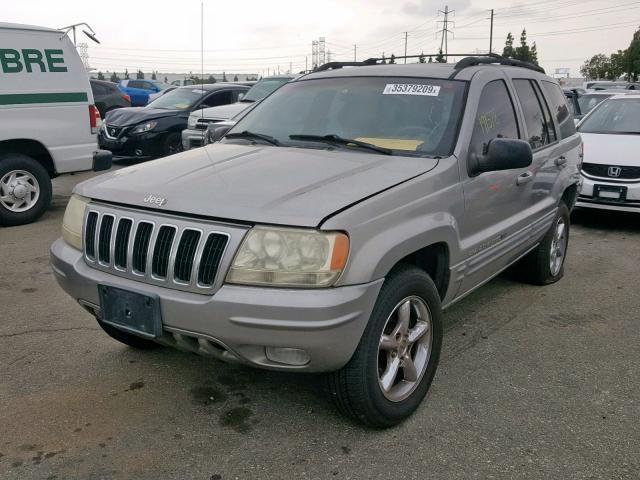 1J4GX58N21C700653 - 2001 JEEP GRAND CHER GRAY photo 2