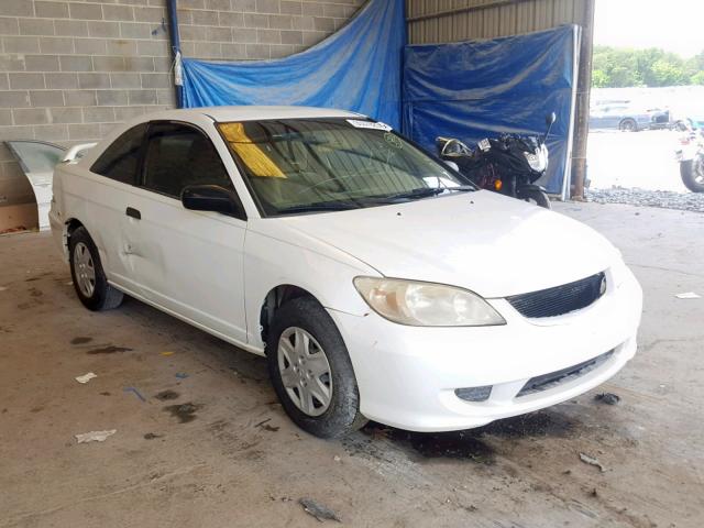 1HGEM22125L070604 - 2005 HONDA CIVIC DX V WHITE photo 1