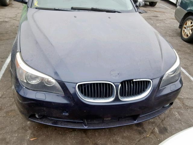 WBANE535X6CK85189 - 2006 BMW 525 I BLUE photo 7