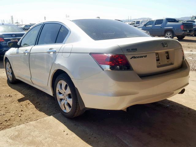 1HGCP36878A069458 - 2008 HONDA ACCORD EXL WHITE photo 3