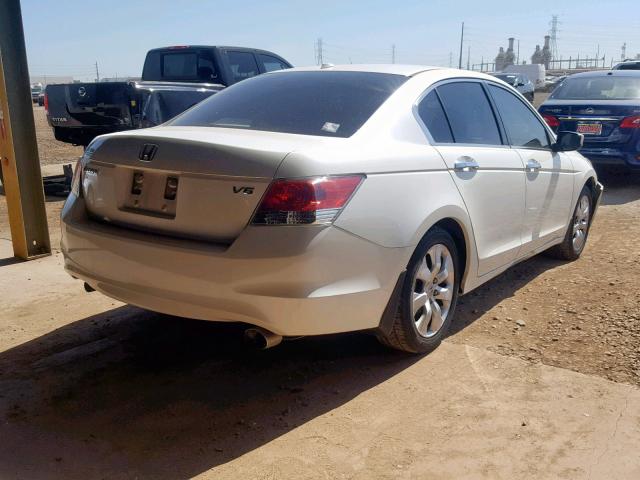 1HGCP36878A069458 - 2008 HONDA ACCORD EXL WHITE photo 4