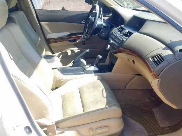 1HGCP36878A069458 - 2008 HONDA ACCORD EXL WHITE photo 5