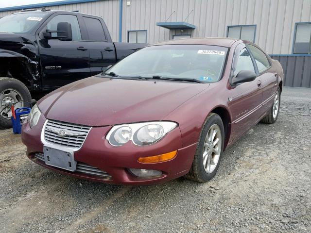 2C3HE66G3YH396688 - 2000 CHRYSLER 300M BURGUNDY photo 2