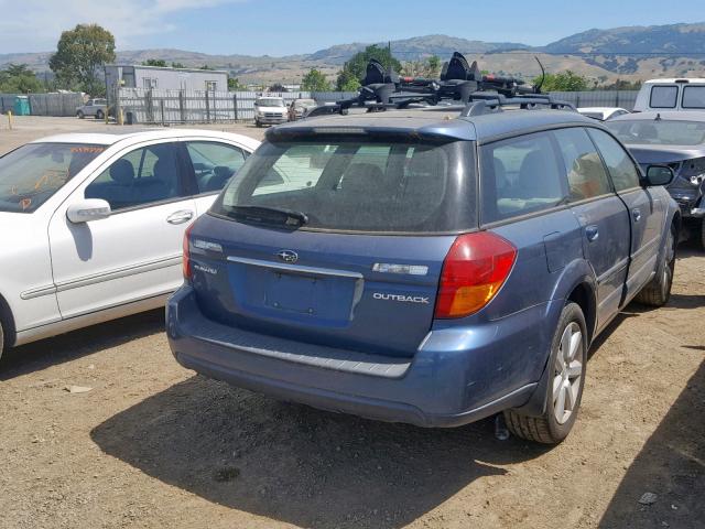 4S4BP62C367333657 - 2006 SUBARU LEGACY OUT BLUE photo 4