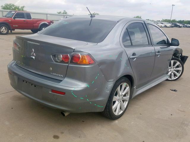 JA32U8FW6CU014889 - 2012 MITSUBISHI LANCER GT GRAY photo 4