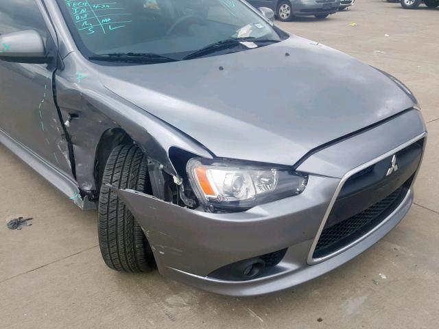 JA32U8FW6CU014889 - 2012 MITSUBISHI LANCER GT GRAY photo 9