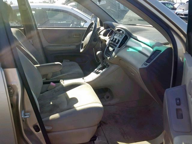 JTEGD21A540084811 - 2004 TOYOTA HIGHLANDER GOLD photo 5