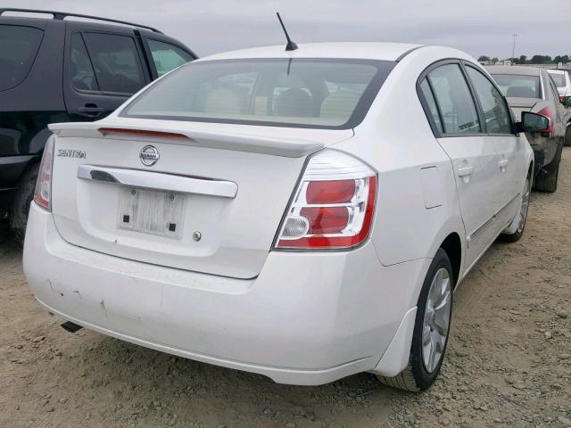 3N1AB6AP5CL654550 - 2012 NISSAN SENTRA 2.0 WHITE photo 4