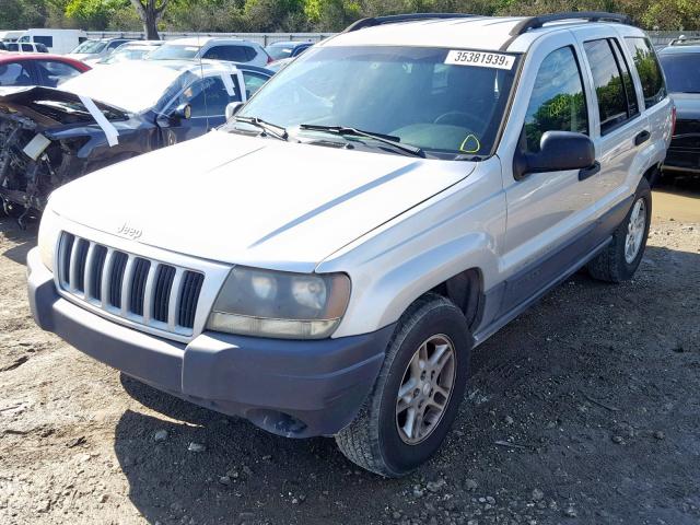 1J4GX48S44C335722 - 2004 JEEP GRAND CHER SILVER photo 2