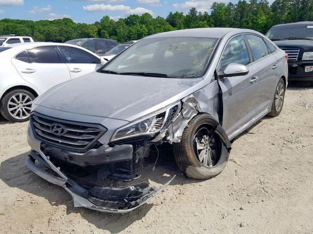 5NPE34AF7FH029756 - 2015 HYUNDAI SONATA SPO GRAY photo 2