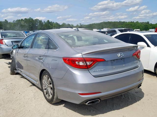 5NPE34AF7FH029756 - 2015 HYUNDAI SONATA SPO GRAY photo 3