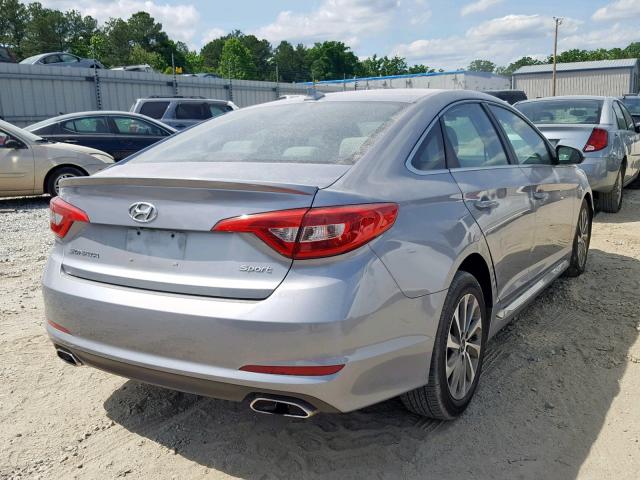 5NPE34AF7FH029756 - 2015 HYUNDAI SONATA SPO GRAY photo 4