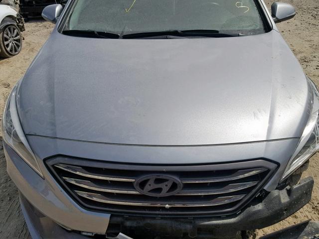 5NPE34AF7FH029756 - 2015 HYUNDAI SONATA SPO GRAY photo 7