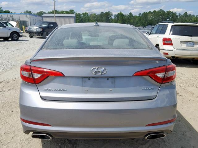 5NPE34AF7FH029756 - 2015 HYUNDAI SONATA SPO GRAY photo 9