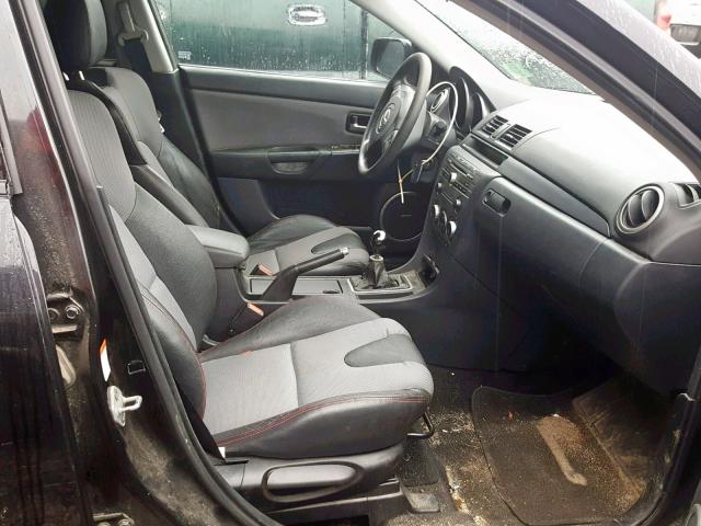 JM1BK34M671659061 - 2007 MAZDA SPEED 3 BLACK photo 5