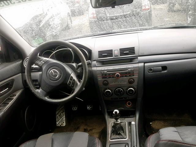 JM1BK34M671659061 - 2007 MAZDA SPEED 3 BLACK photo 9