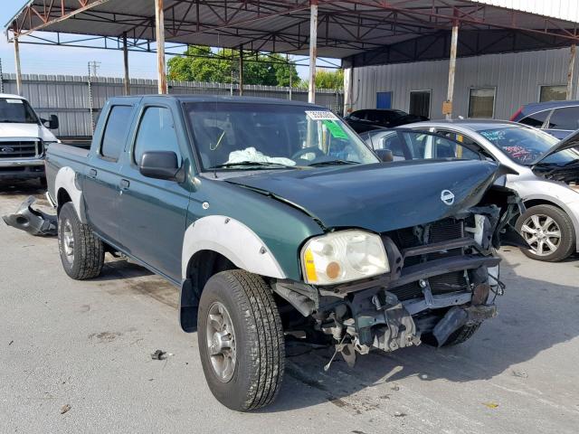 1N6ED27T42C366886 - 2002 NISSAN FRONTIER C GREEN photo 1