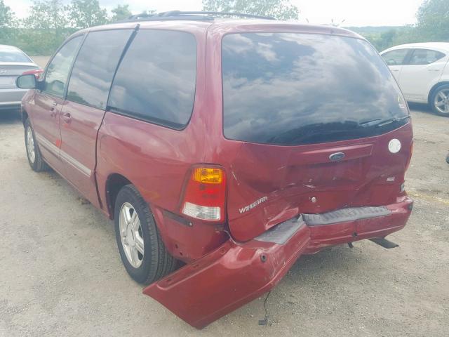 2FMZA52453BA43930 - 2003 FORD WINDSTAR S RED photo 3