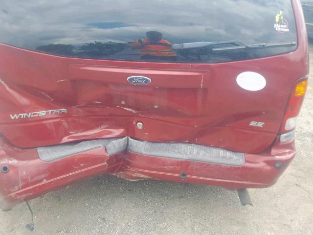2FMZA52453BA43930 - 2003 FORD WINDSTAR S RED photo 9