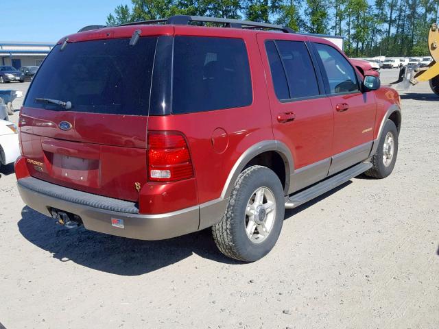 1FMDU74W82ZC41490 - 2002 FORD EXPLORER E RED photo 4