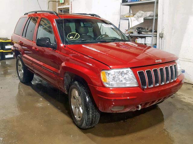 1J4GW58N41C701435 - 2001 JEEP GRAND CHER RED photo 1