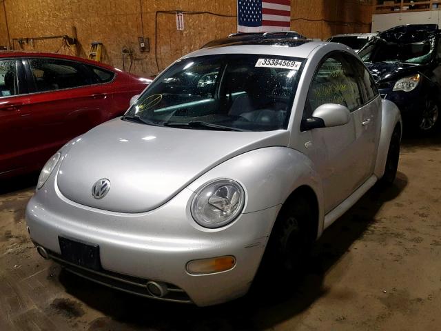 3VWCP21C83M400321 - 2003 VOLKSWAGEN NEW BEETLE ვერცხლისფერი ფოტო 2