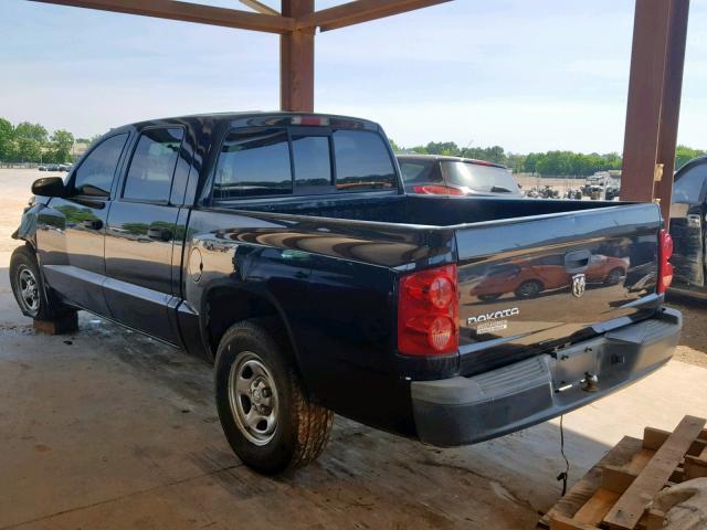 1D7HE28K67S108049 - 2007 DODGE DAKOTA QUA BLACK photo 3