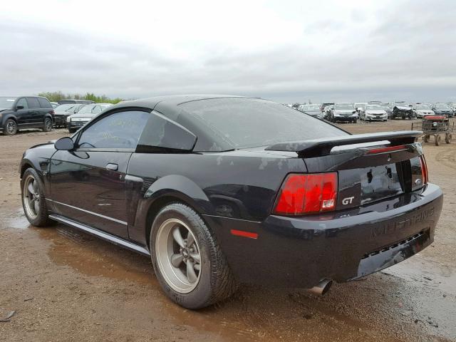 1FAFP42X81F243793 - 2001 FORD MUSTANG GT BLACK photo 3