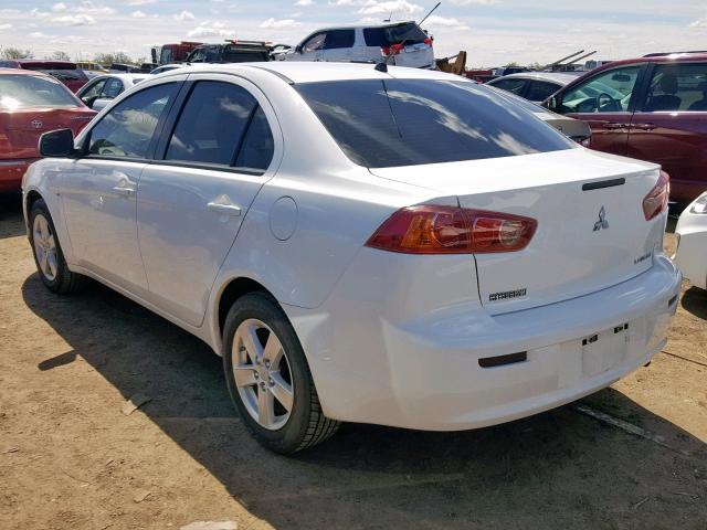 JA3AU26U28U004150 - 2008 MITSUBISHI LANCER ES WHITE photo 3