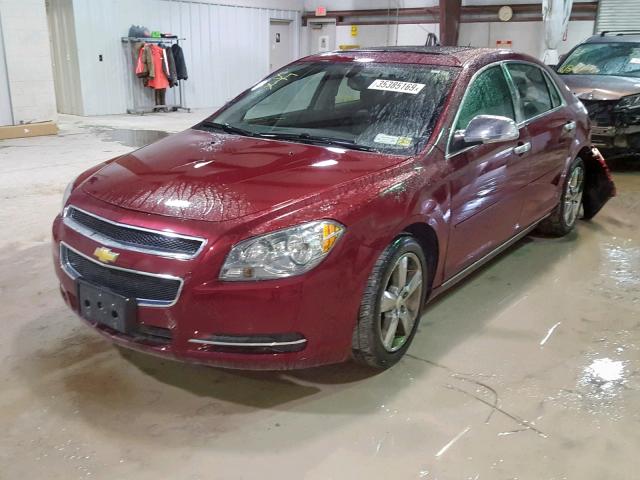 1G1ZD5EB6AF312382 - 2010 CHEVROLET MALIBU 2LT RED photo 2