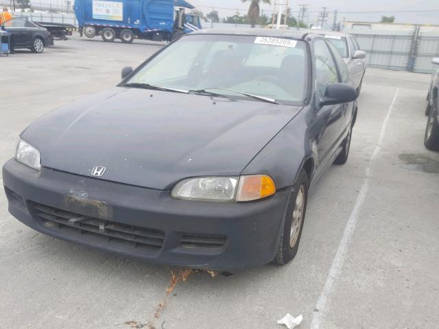 2HGEH2464RH523329 - 1994 HONDA CIVIC DX BLACK photo 2