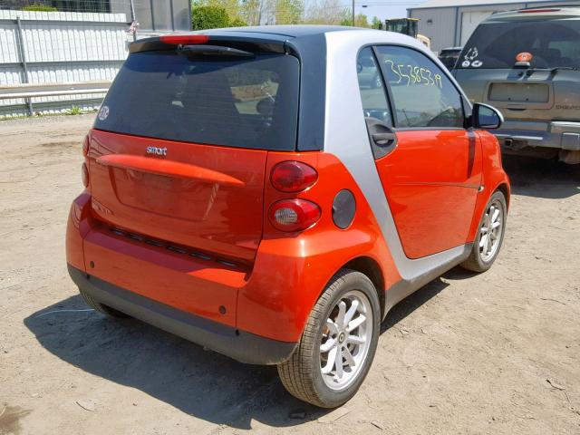 WMEEJ31X68K084603 - 2008 SMART FORTWO RED photo 4
