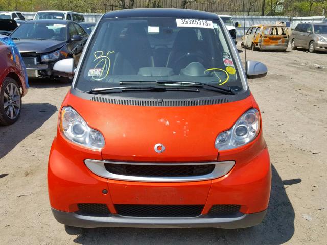 WMEEJ31X68K084603 - 2008 SMART FORTWO RED photo 9